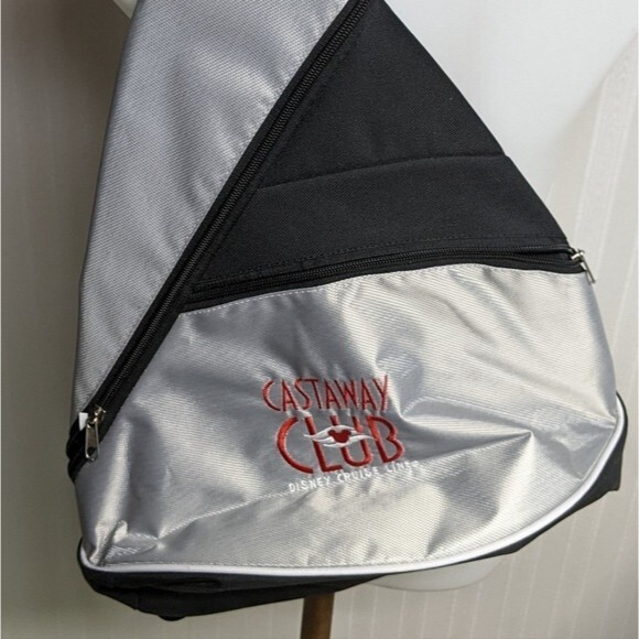 Disney Castaway Club Crossbody Back Bag Backpack Grey / Silver Cruise Vacation - Picture 4 of 10